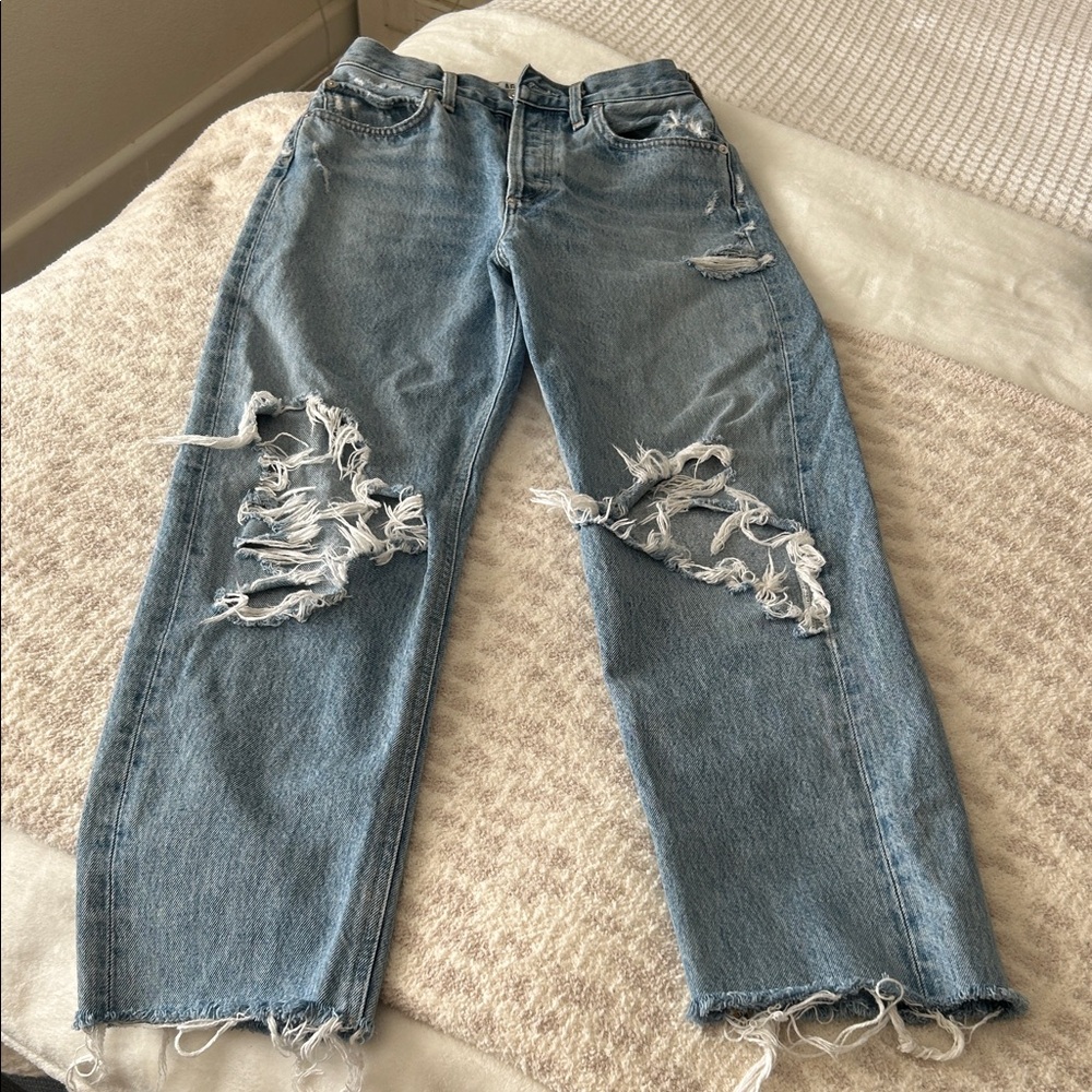 AGOLDE 90s distressed wide leg jeans size 25